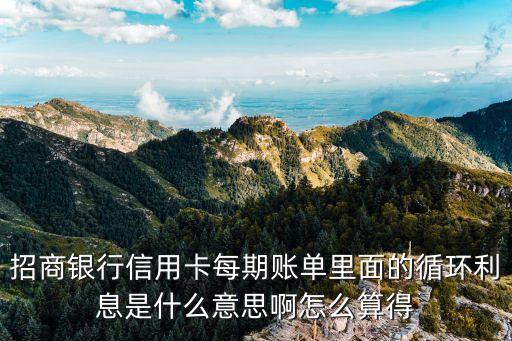 招商銀行信用卡每期賬單里面的循環(huán)利息是什么意思啊怎么算得