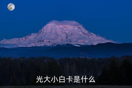 光大小白卡是什么