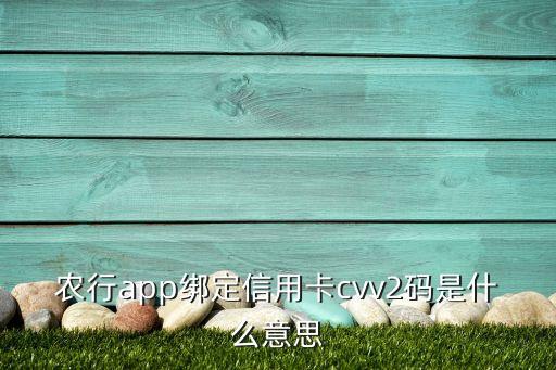 農(nóng)業(yè)cvv2碼是什么，農(nóng)行app綁定信用卡cvv2碼是什么意思