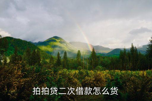 拍拍貸二次貸是什么，二次貸是什么意思