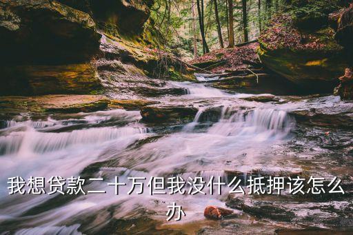 想貸20萬什么都沒有，什么都沒有能貸款20萬嗎沒工作收入證明沒抵押物用得時(shí)間