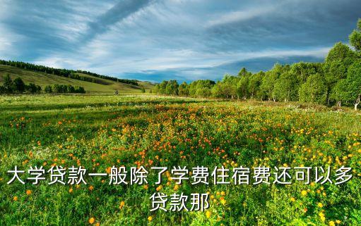 大學(xué)貸款一般除了學(xué)費住宿費還可以多貸款那