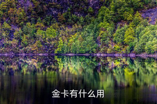 金卡有什么用