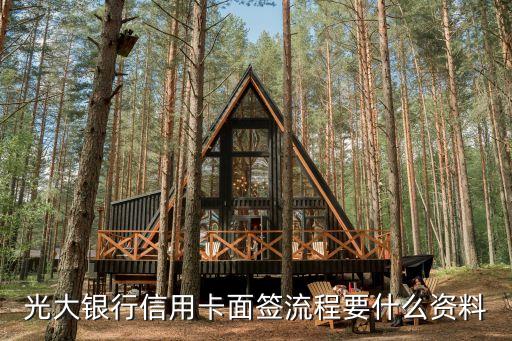 光大銀行信用卡面簽流程要什么資料