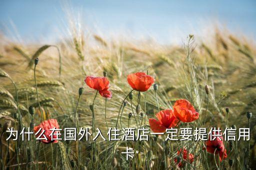 為什么在國(guó)外入住酒店一定要提供信用卡