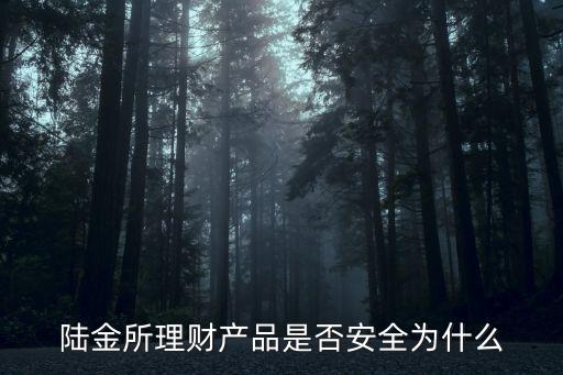 陸金所理財產品是否安全為什么