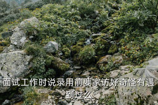 面試工作時說錄用前要家訪好奇怪有遇到過么