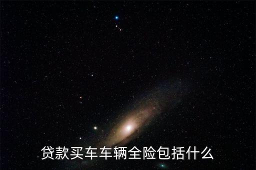 貸款買車車輛全險包括什么
