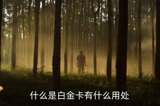 什么是白金卡有什么用處
