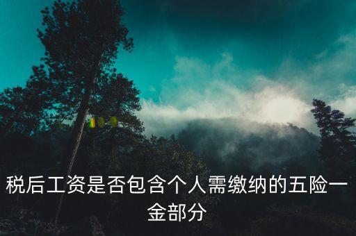 稅后工資是否包含個(gè)人需繳納的五險(xiǎn)一金部分