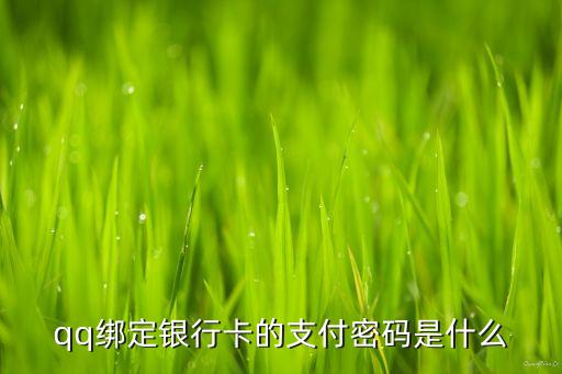 qq綁定銀行卡的支付密碼是什么
