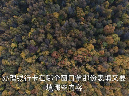 辦理銀行卡在哪個窗口拿那份表填又要填哪些內(nèi)容