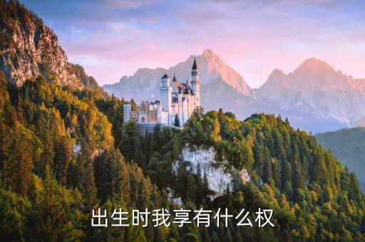 出生時(shí)我享有什么權(quán)