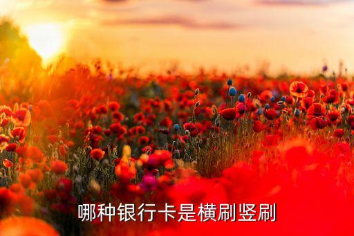 哪種銀行卡是橫刷豎刷
