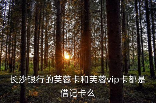 長沙銀行的芙蓉卡和芙蓉vip卡都是借記卡么