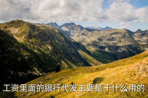 工資里面的銀行代發(fā)主要是干什么用的