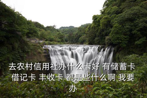農(nóng)村信用社需辦什么卡，去農(nóng)村信用社辦什么卡好 有儲蓄卡 借記卡 豐收卡 都是些什么啊 我要辦