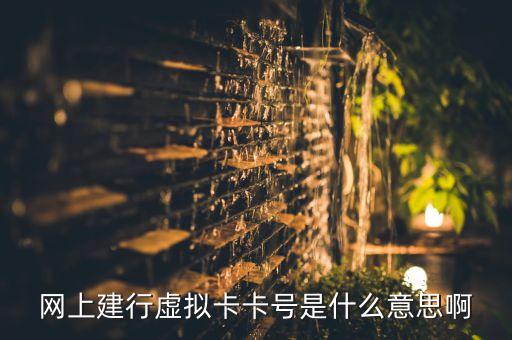 網(wǎng)上建行虛擬卡卡號(hào)是什么意思啊