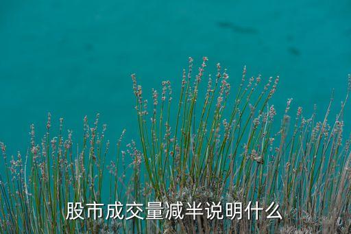 股市成交量減半說明什么