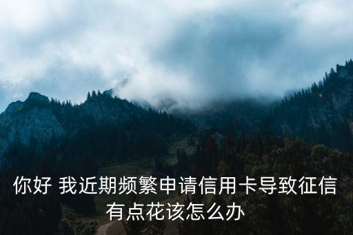 你好 我近期頻繁申請(qǐng)信用卡導(dǎo)致征信有點(diǎn)花該怎么辦