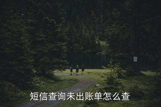 短信查詢未出賬單怎么查