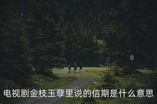 電視劇金枝玉孽里說的信期是什么意思