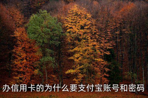 辦信用卡的為什么要支付寶賬號(hào)和密碼