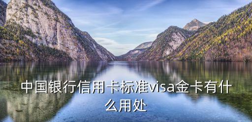 中國銀行信用卡標準visa金卡有什么用處