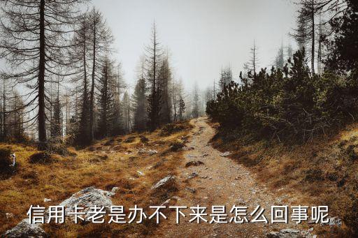信用卡老是辦不下來是怎么回事呢