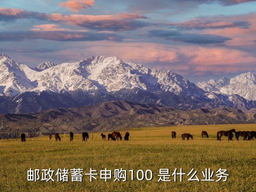 郵政儲蓄卡申購100 是什么業(yè)務(wù)