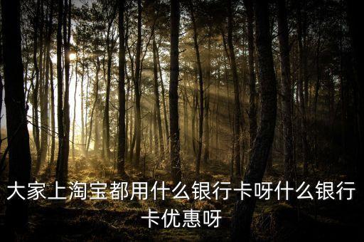 大家上淘寶都用什么銀行卡呀什么銀行卡優(yōu)惠呀