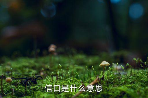 信業(yè)意思是什么，信口是什么意思