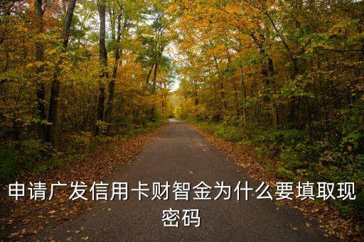 廣發(fā)銀行設(shè)置取現(xiàn)密碼是什么意思，申請廣發(fā)信用卡財智金為什么要填取現(xiàn)密碼