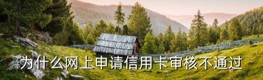 為什么網(wǎng)上申請信用卡審核不通過