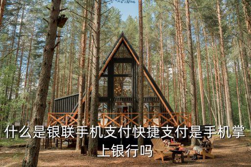 什么是銀聯(lián)手機(jī)支付快捷支付是手機(jī)掌上銀行嗎