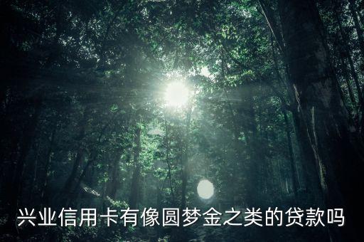 興業(yè)信用卡有像圓夢金之類的貸款嗎