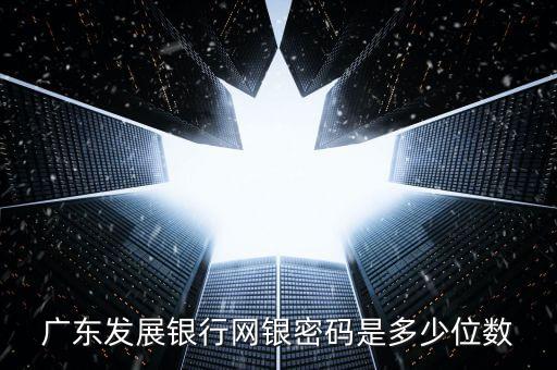 廣東發(fā)展銀行網(wǎng)銀密碼是多少位數(shù)