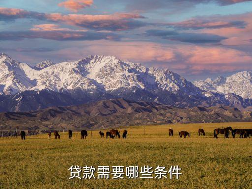 現(xiàn)在貸款需要什么條件是什么，房貸需要哪些條件