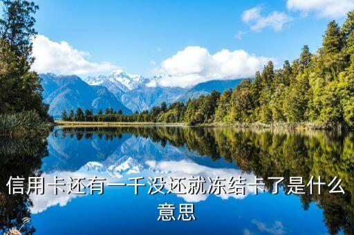信用卡還有一千沒(méi)還就凍結(jié)卡了是什么意思