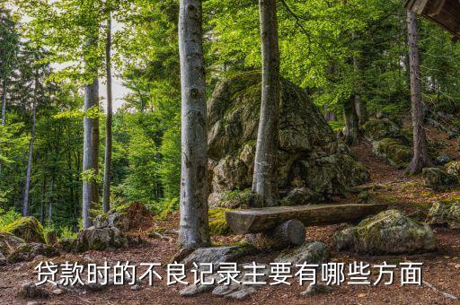 貸款時(shí)的不良記錄主要有哪些方面