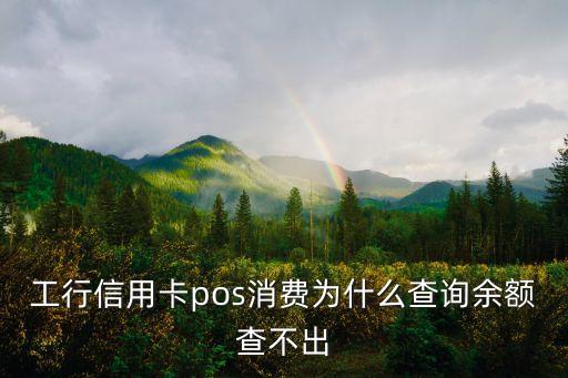 什么pos機(jī)查不出來嗎，工行信用卡pos消費(fèi)為什么查詢余額查不出