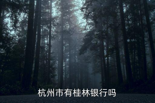 杭州市有桂林銀行嗎