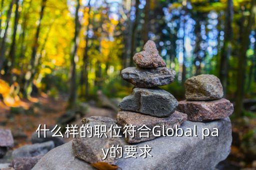 什么樣的職位符合Global pay的要求