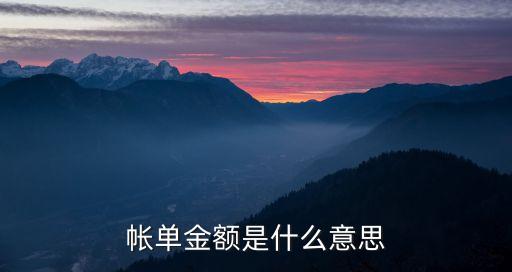 申請賬單金額是什么意思，申請賬單分期金額是什么意思