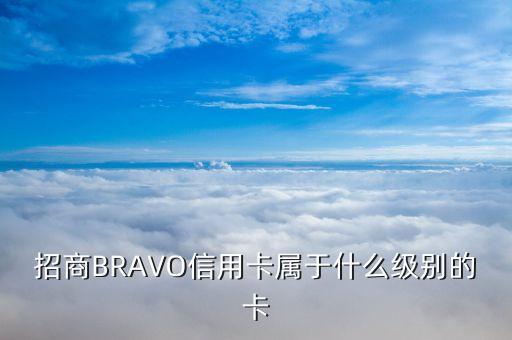 招商BRAVO信用卡屬于什么級別的卡