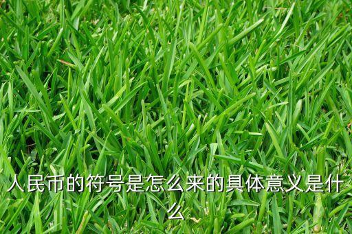 人民幣的符號是怎么來的具體意義是什么