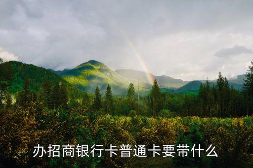 辦招商銀行卡普通卡要帶什么