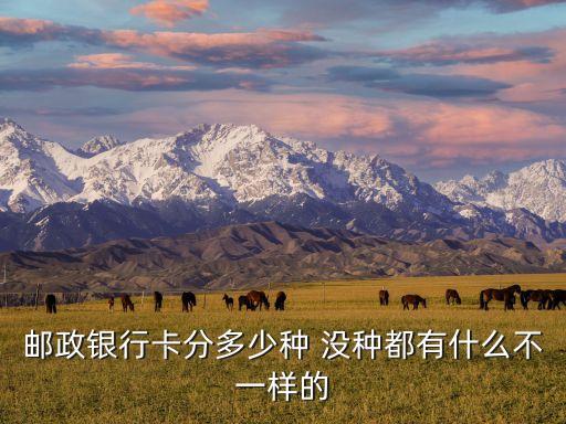 郵政銀行卡分多少種 沒種都有什么不一樣的