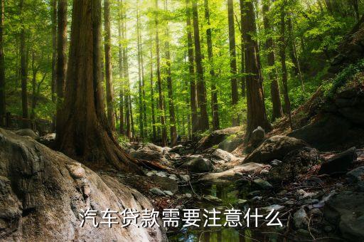 汽車貸款需要注意什么