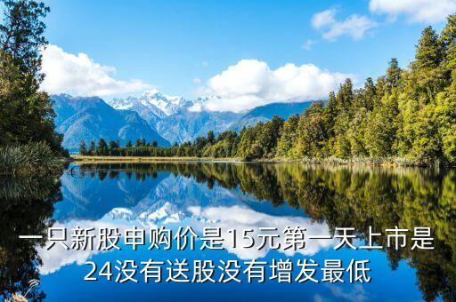 一只新股申購價(jià)是15元第一天上市是24沒有送股沒有增發(fā)最低
